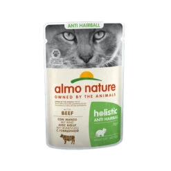 Almo Nature Cat Anti-Hairball Kattenvoer - Maaltijdzakje - Rund -Premium Dierenwinkel almo nature cat anti hairball beef