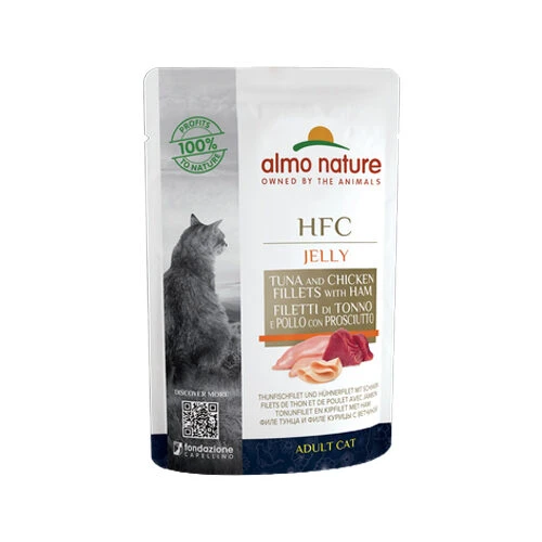 Almo Nature HFC Jelly Kattenvoer - Maaltijdzakje - Tonijn, Kip En Ham 2 Almo Nature HFC Jelly Kattenvoer - Maaltijdzakje - Tonijn, Kip En Ham - Afbeelding 2