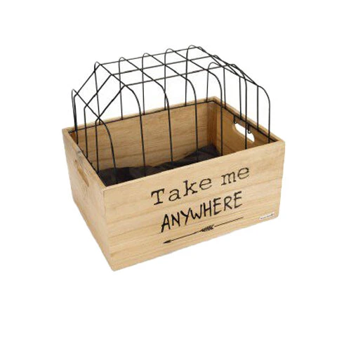 Beeztees Houten Fietsmand Journey + Kap 2 Beeztees Houten Fietsmand Journey + Kap - Afbeelding 2