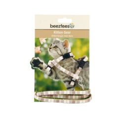Beeztees Nylon Kittentuigje -Premium Dierenwinkel beeztees nylon kittenhalsband beige 15 33 cm 123436 2000 none