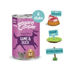 Edgard & Cooper Adult - Wild & Eend - Blik -Premium Dierenwinkel edgard cooper adult wild eend blik 173659 1000 none