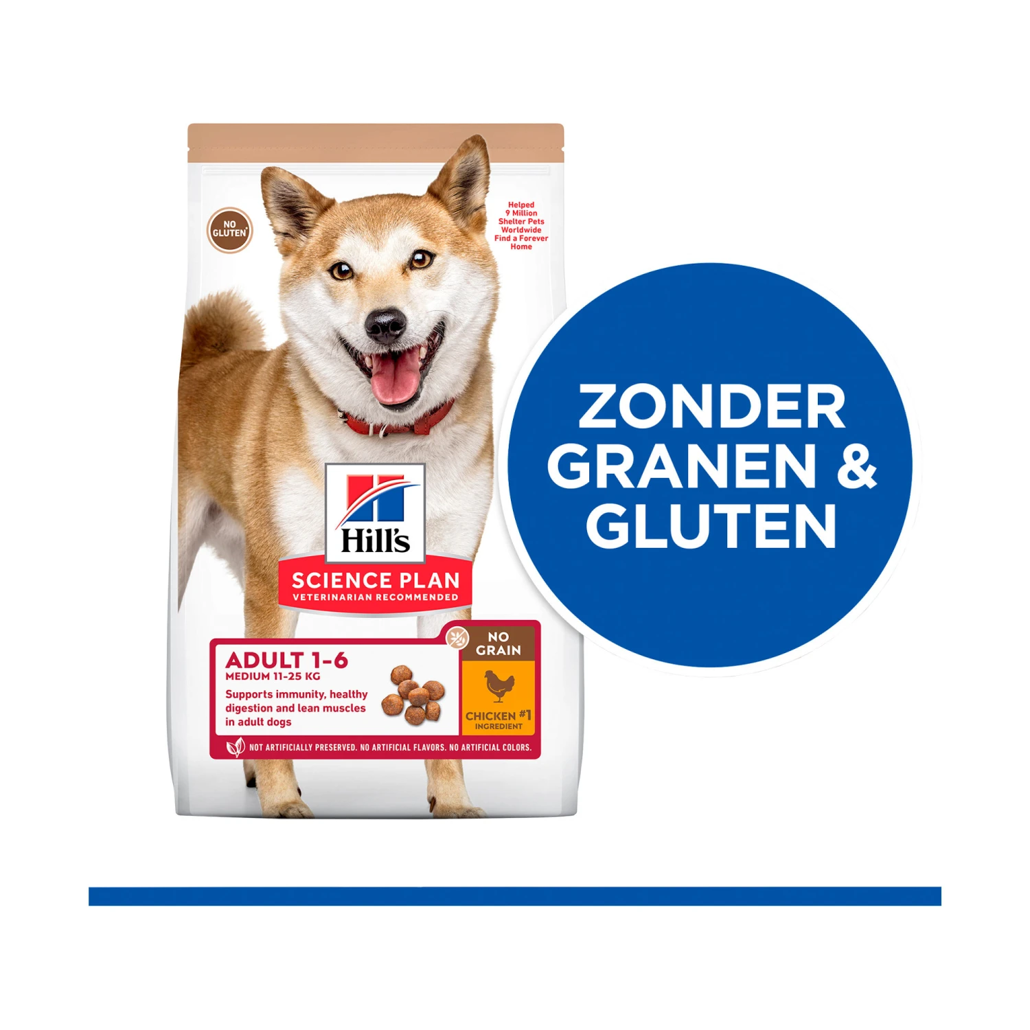Hill's Science Plan No Grain Hondenvoer Kip - Adult Medium - Afbeelding 3