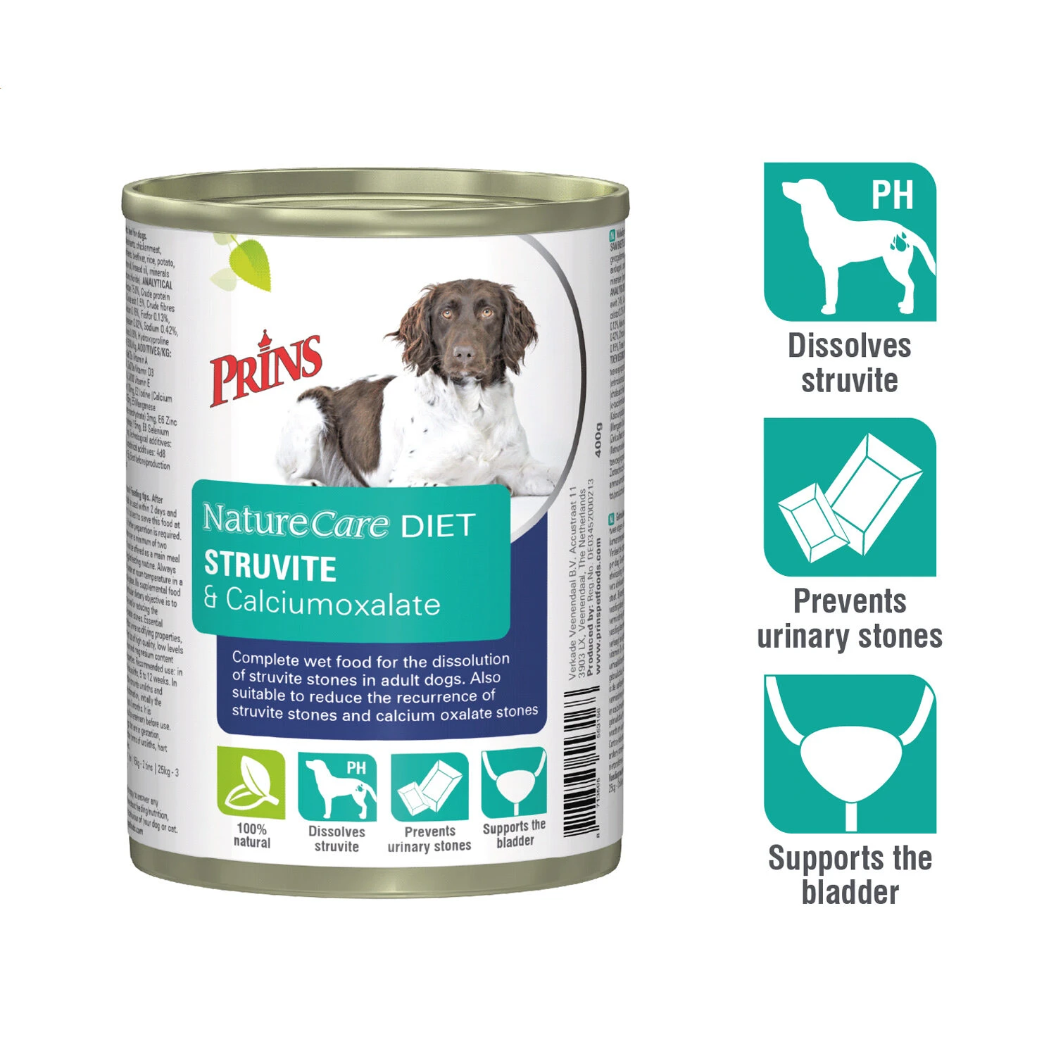 Prins NatureCare Diet Dog Struvite & Calciumoxalate 3 Prins NatureCare Diet Dog Struvite & Calciumoxalate - Afbeelding 3