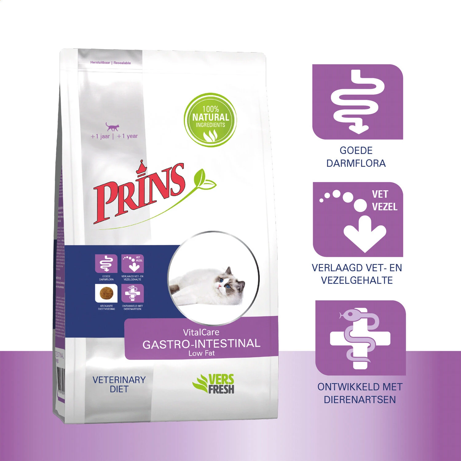 Prins VitalCare Gastro-Intestinal Low Fat 4 Prins VitalCare Gastro-Intestinal Low Fat - Afbeelding 4