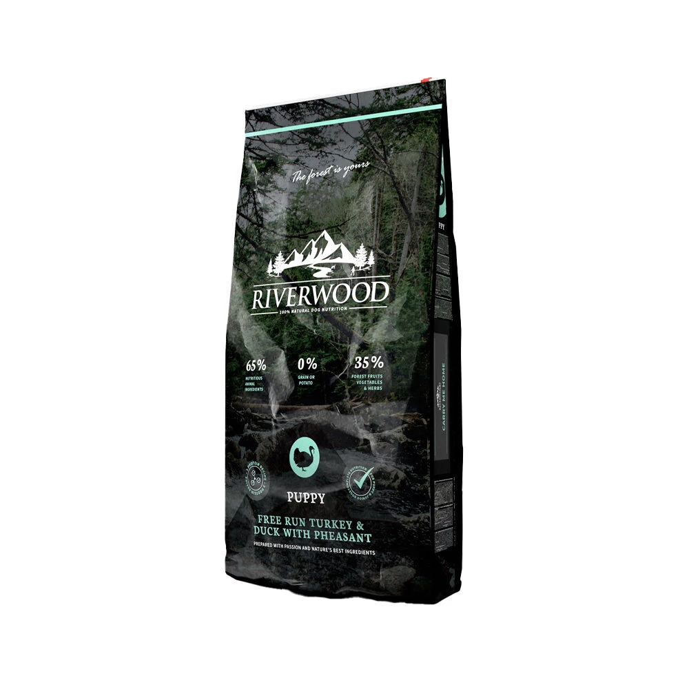 Riverwood Puppy Hondenvoer - Kalkoen & Eend Met Fazant 3 Riverwood Puppy Hondenvoer - Kalkoen & Eend Met Fazant - Afbeelding 3