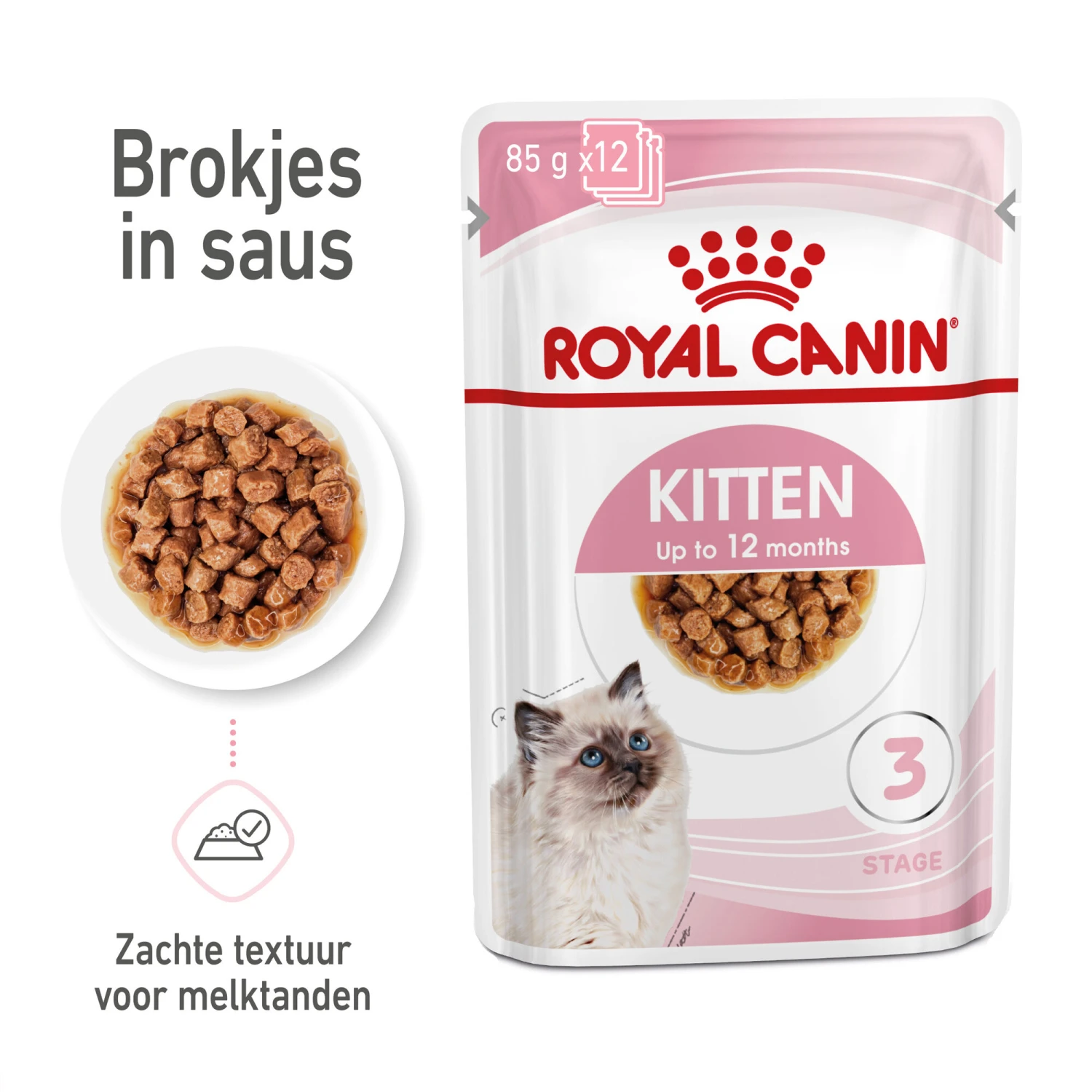 Royal Canin Kitten In Gravy - Kattenvoer 5 Royal Canin Kitten In Gravy - Kattenvoer - Afbeelding 5