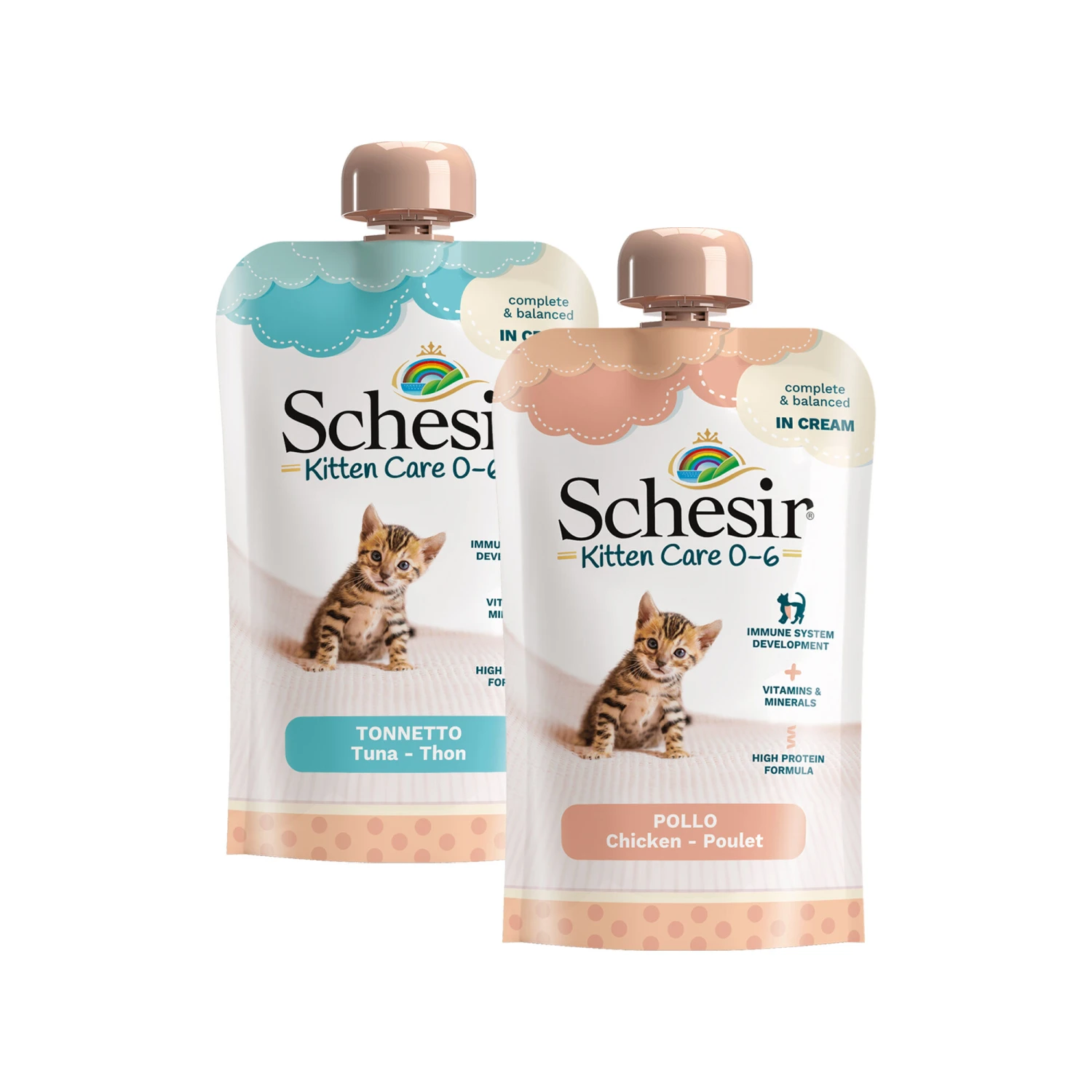 Schesir Kitten Pouch Cream 3 Schesir Kitten Pouch Cream - Afbeelding 3