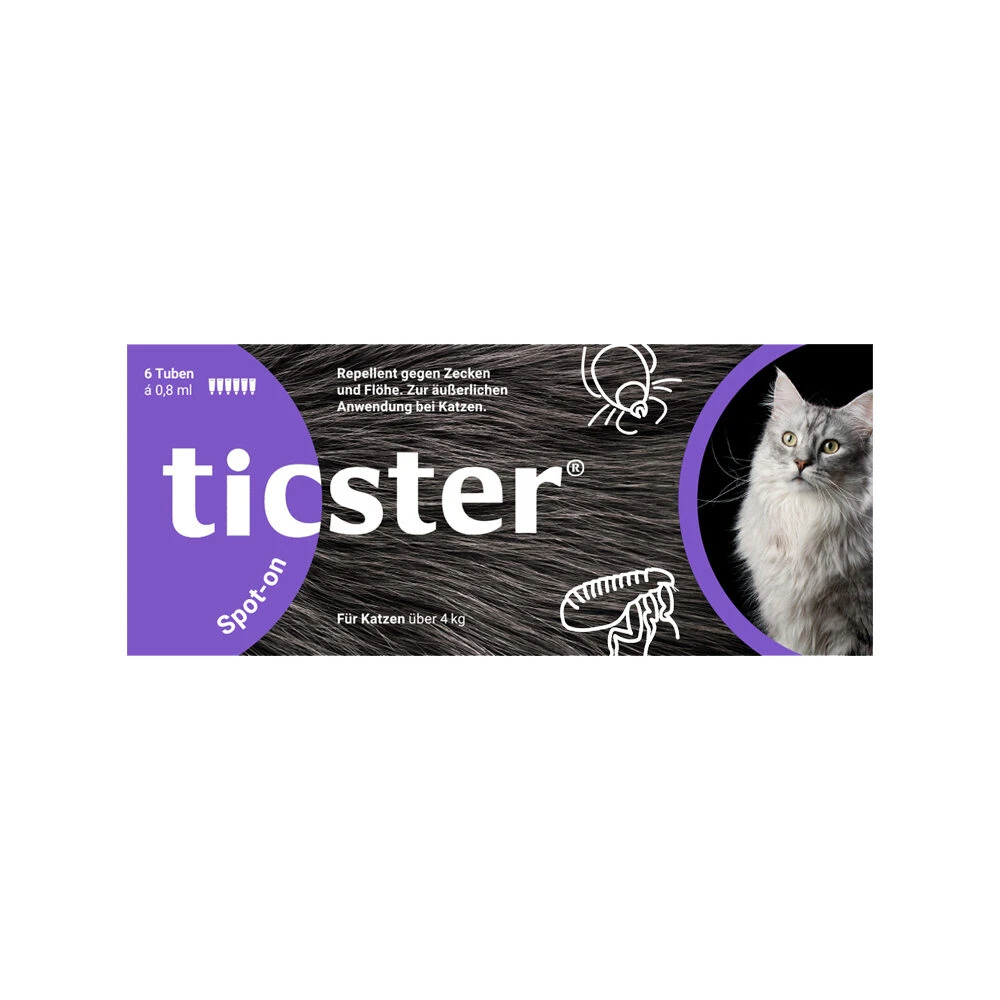 Ticster Spot-on Kat 4-8 Kg 2 Ticster Spot-on Kat 4-8 Kg - Afbeelding 2