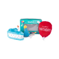 ZippyPaws Pup Birthday Box Blue